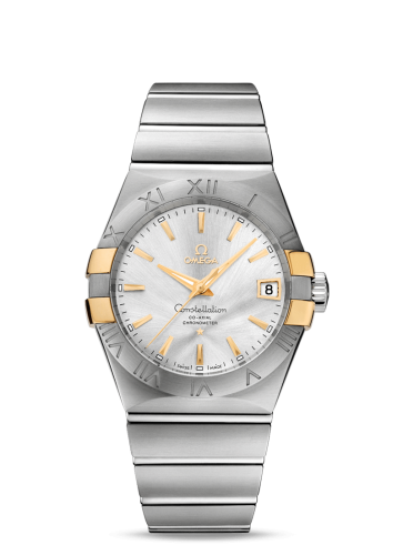 Omega Constellation Co-Axial 38 Stainless Steel / Yellow Gold Claws / Silver